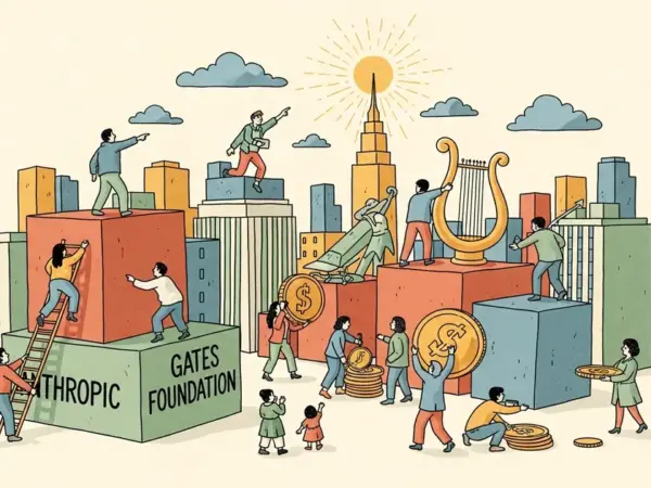 Editorial illustration for: Anthropic Forms $200M Partnership with the Gates Foundation