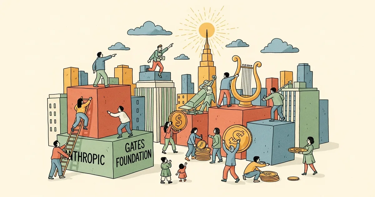 Editorial illustration for: Anthropic Forms $200M Partnership with the Gates Foundation