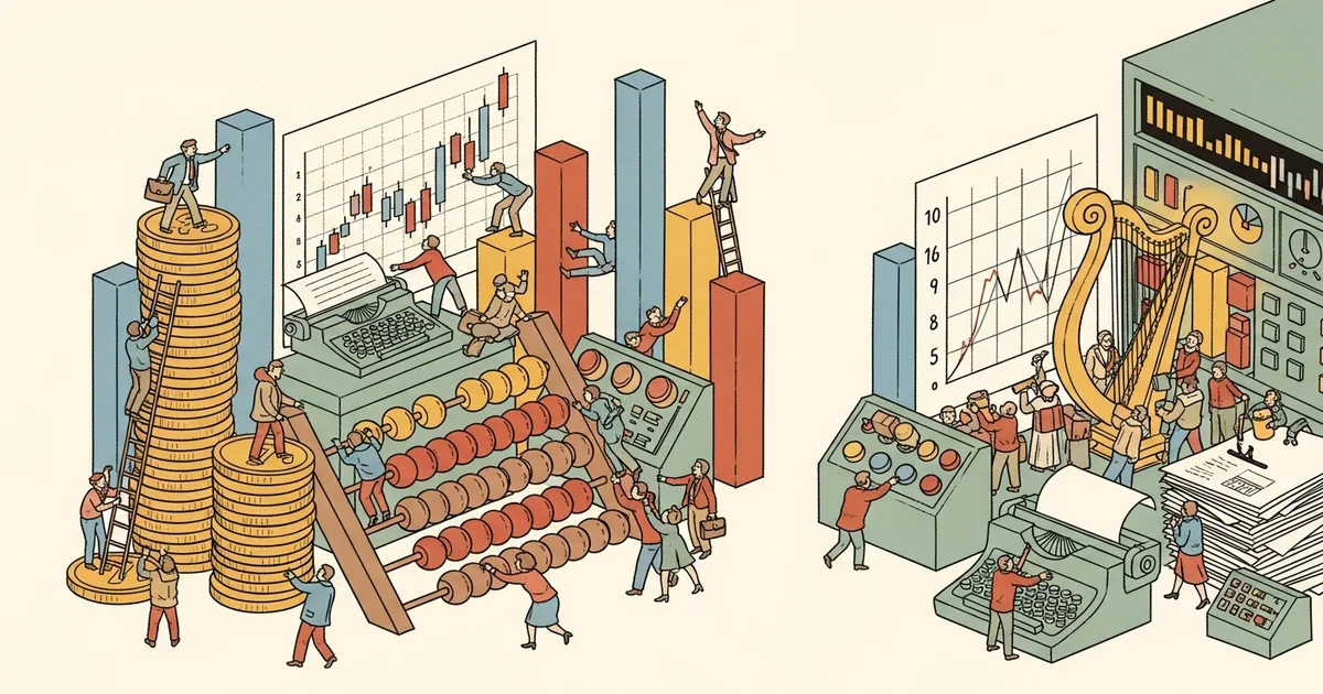 Editorial illustration for: Anthropic Launches AI Agents for Wall Street 'Grunt Work,' Business Insider Reports