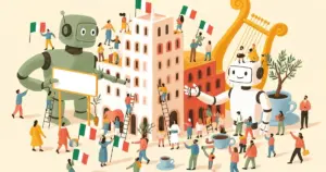 Editorial illustration for: Anthropic Opens Milan Office, Its 6th in Europe, for Italian Enterprise