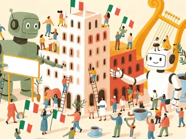 Editorial illustration for: Anthropic Opens Milan Office, Its 6th in Europe, for Italian Enterprise