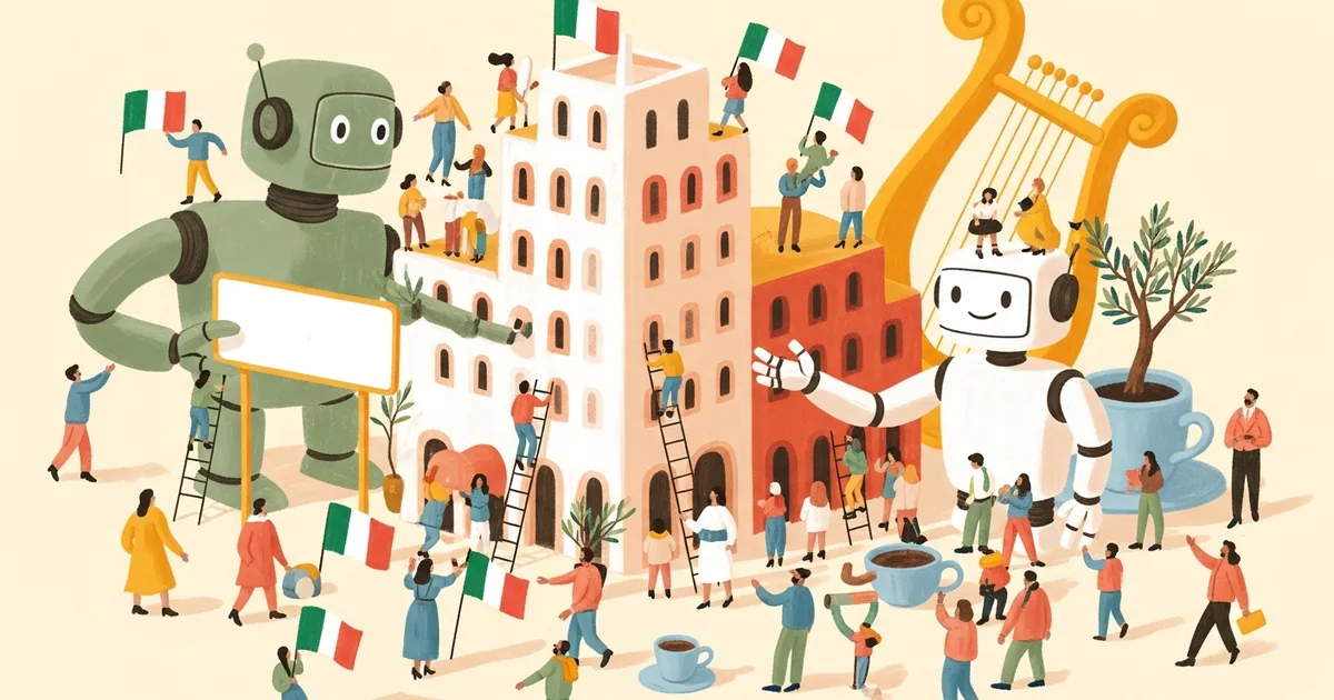 Editorial illustration for: Anthropic Opens Milan Office, Its 6th in Europe, for Italian Enterprise