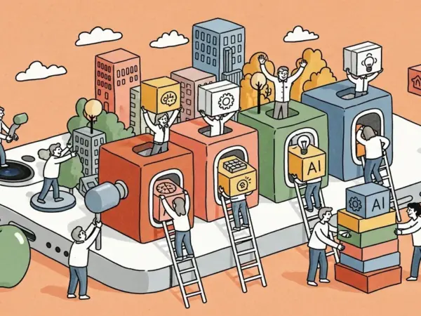 Editorial illustration for: Apple Plans iOS 27 'Extensions' Feature Letting Users Pick Third-Party AI Models