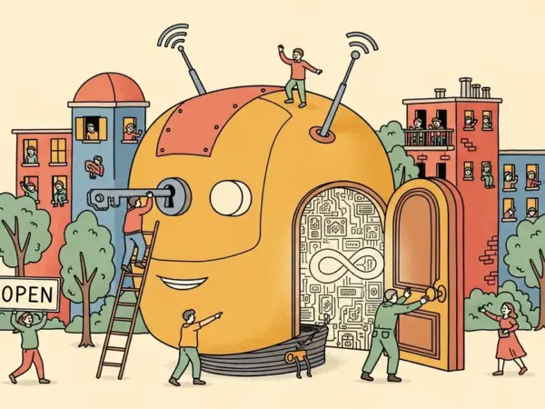 Editorial illustration for: Axios Scoop: Meta to Open-Source Versions of Its Next AI Models