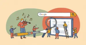 Editorial illustration for: Canadian Fiddler Ashley MacIsaac Sues Google for $1.5M Over AI Overview Sex-Offender Defamation