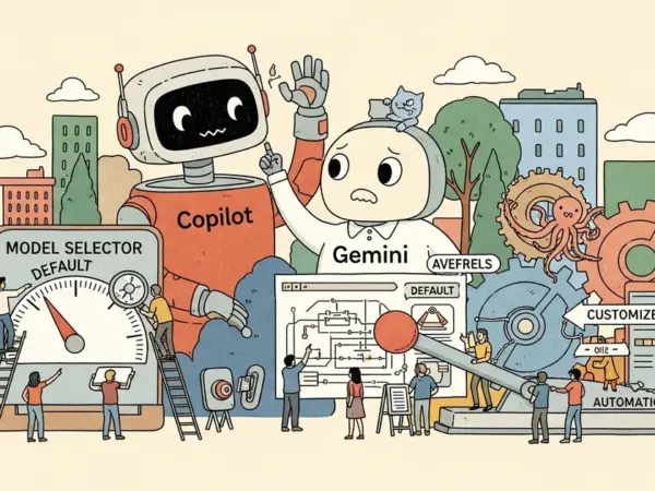 Editorial illustration for: Why You Shouldn't Leave Model Selection on Default in Copilot or Gemini