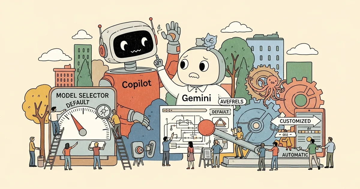 Editorial illustration for: Why You Shouldn't Leave Model Selection on Default in Copilot or Gemini