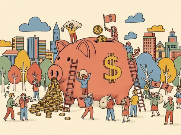 Editorial illustration for: Menlo Ventures' Deedy Das: '10,000 People Hit $20M Wealth' in the AI Boom