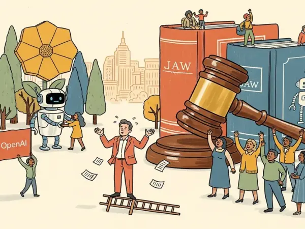Editorial illustration for: Elon Musk Loses Landmark Lawsuit Against OpenAI — Jury Rules Statute of Limitations Expired