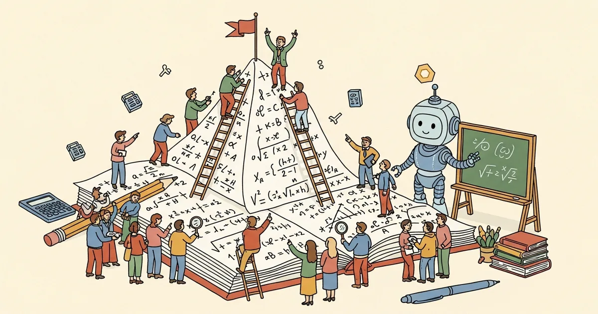 Editorial illustration for: Fields Medalist Tim Gowers: ChatGPT 5.5 Pro Produced 'PhD-Level' Math Research in 2 Hours With Ze