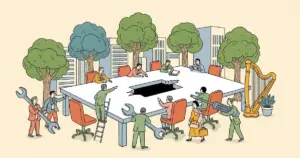 Editorial illustration for: Fortune Analysis: Anthropic's Most Powerful Model Surfaces Corporate Governance Gap