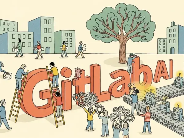 Editorial illustration for: GitLab Cuts Staff and Reallocates Capital to Agentic-AI Push