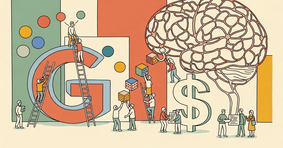 Editorial illustration for: Google Hires Staff from Bezos-Backed Contextual AI in Licensing Deal