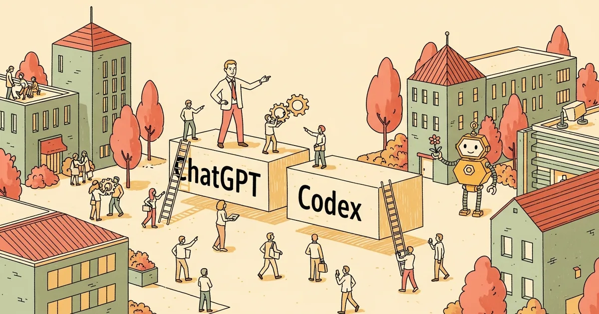 Editorial illustration for: Greg Brockman Takes Over OpenAI Product Strategy, Will Merge ChatGPT and Codex