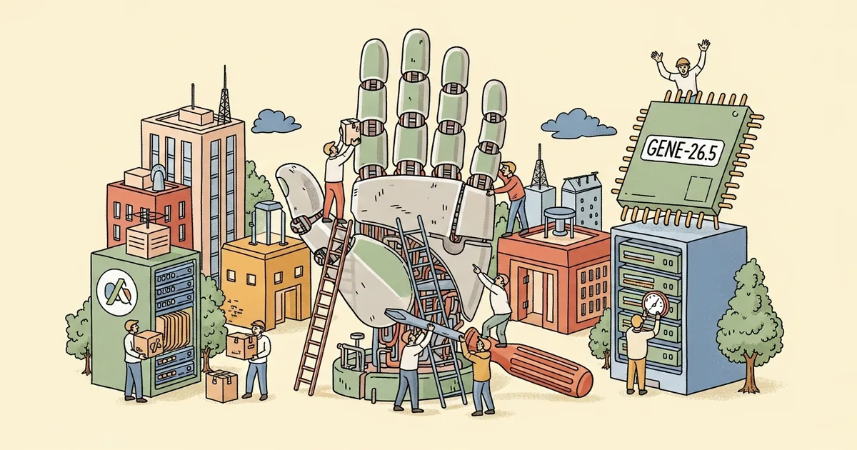 Editorial illustration for: Khosla-Backed Genesis AI Goes Full-Stack with GENE-26.5 and Custom Human-Sized Robotic Hands