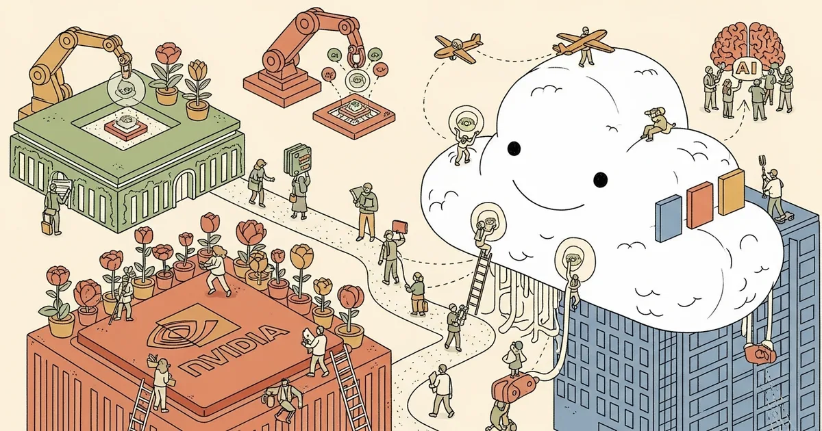 Editorial illustration for: Microsoft and Nvidia Team Up on AI Agent PCs Beyond Copilot+