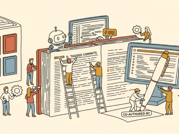 Editorial illustration for: Microsoft VS Code Tagged Commits 'Co-Authored-by Copilot' Even With AI Disabled