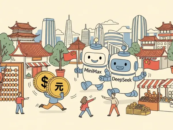 Editorial illustration for: MiniMax Plans China IPO, Sets Up Local-Rival Race With DeepSeek