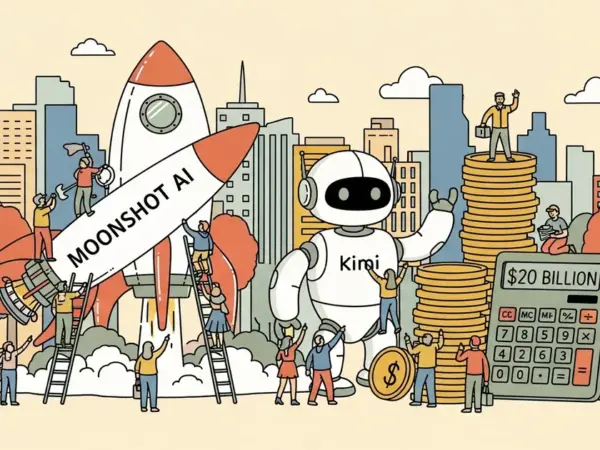 Editorial illustration for: Moonshot AI, Maker of Kimi, Hits $20 Billion Valuation in Meituan-Led Round