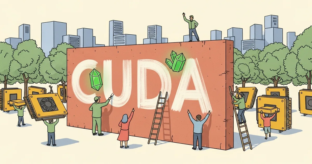Editorial illustration for: Why CUDA, Not Hardware, Is Nvidia's Real Competitive Moat