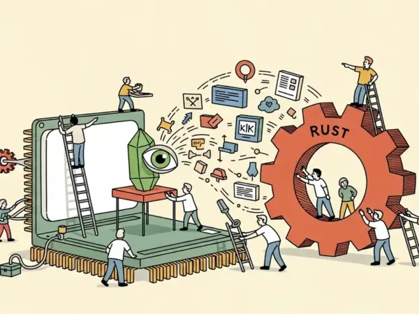 Editorial illustration for: NVIDIA Releases cuda-oxide: Experimental Rust-to-CUDA Compiler Backend Compiling SIMT Kernels Dir