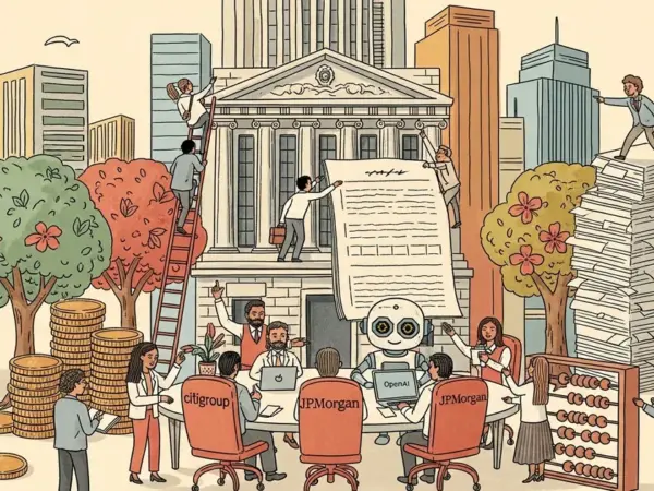 Editorial illustration for: OpenAI Discussing Adding Citigroup and JPMorgan to IPO Bank Lineup