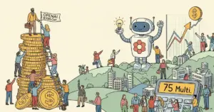 Editorial illustration for: OpenAI's $6.6 Billion Secondary Sale Minted About 75 Multimillionaires at the $30M Cap