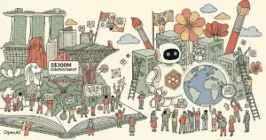 Editorial illustration for: OpenAI Launches Singapore Initiative with S$300M Commitment and First Applied AI Lab Outside US