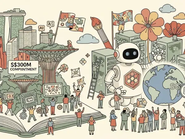 Editorial illustration for: OpenAI Launches Singapore Initiative with S$300M Commitment and First Applied AI Lab Outside US