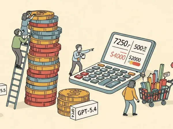 Editorial illustration for: OpenRouter Data: GPT-5.5 Costs 49-92% More Than GPT-5.4 in Real-World Use, Despite OpenAI's Short