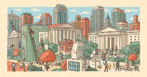 Editorial illustration for: Pro-Se Lawsuits at US Federal Courts Nearly Doubled Post-ChatGPT