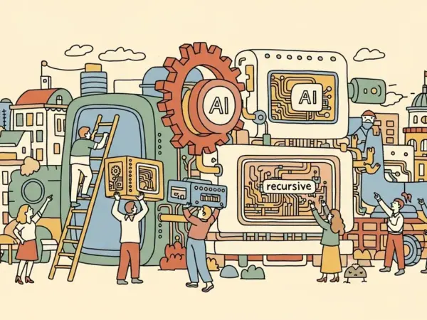 Editorial illustration for: Richard Socher Launches Recursive Superintelligence With $650M to Build Self-Improving AI
