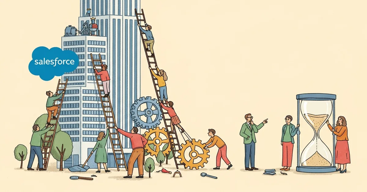 Editorial illustration for: Analyst Gil Luria: Salesforce AI Shift Taking Longer Than Expected