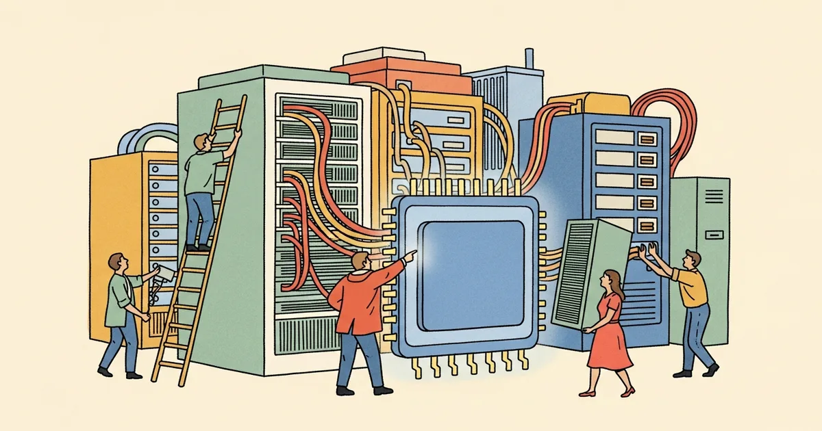 Editorial illustration for: SoftBank to Invest Up to €75B in French AI Data Centers, Reports Say