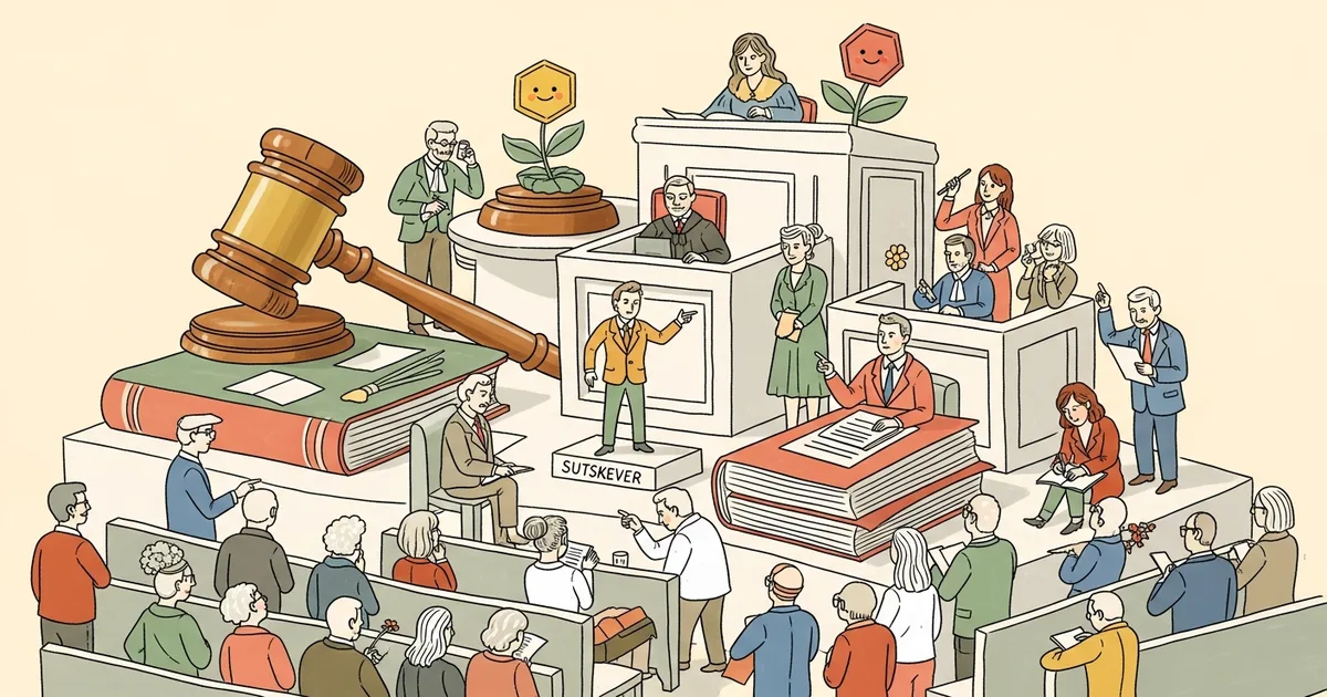 Editorial illustration for: Sutskever Testifies in Musk v. OpenAI Trial: 'I Didn't Want It to Be Destroyed'