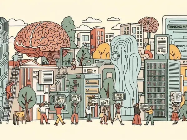 Editorial illustration for: Mira Murati's Thinking Machines Lab Ships First Model with 200ms Interaction Layer