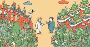 Editorial illustration for: Trump Says He Discussed AI Guardrails and NVIDIA H200 Chip Sales With Xi at Beijing Summit