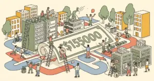 Editorial illustration for: AI Infrastructure Bonds Just Hit $155 Billion — 45% More Than All of 2025