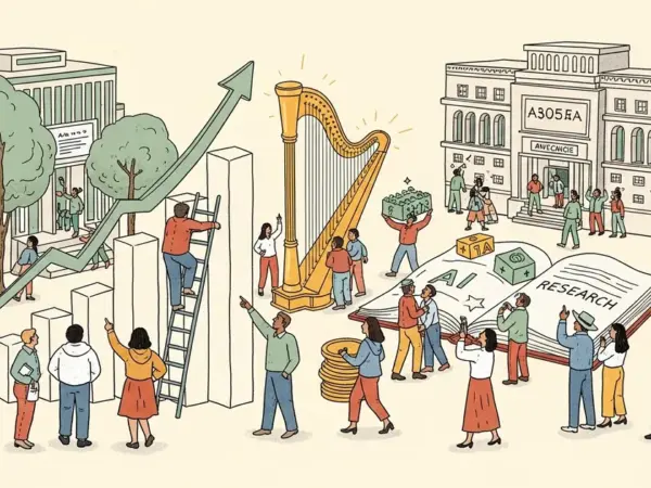 Editorial illustration for: Anthropic Hits $965 Billion, Passing OpenAI as the Most Valuable AI Startup