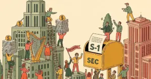 Editorial illustration for: Anthropic Beat OpenAI to the SEC: Confidential S-1 Filed at $965 Billion
