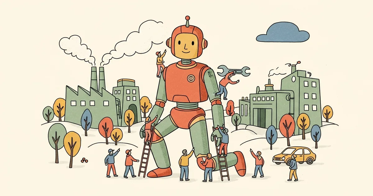 Editorial illustration for: BYD Just Entered Humanoid Robotics — The Company That Outsold Tesla