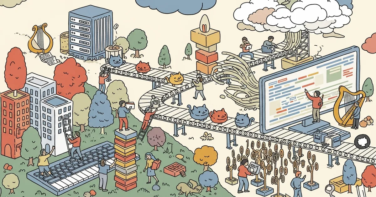 Editorial illustration for: Claude Code Now Writes 4% of Every Public GitHub Commit on Earth