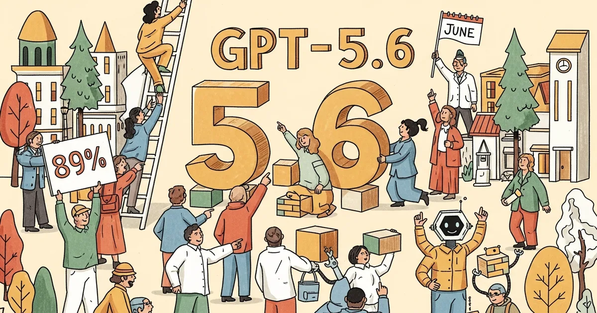Editorial illustration for: GPT-5.6 Is Expected Within Days — Markets Give It 89% Odds for June
