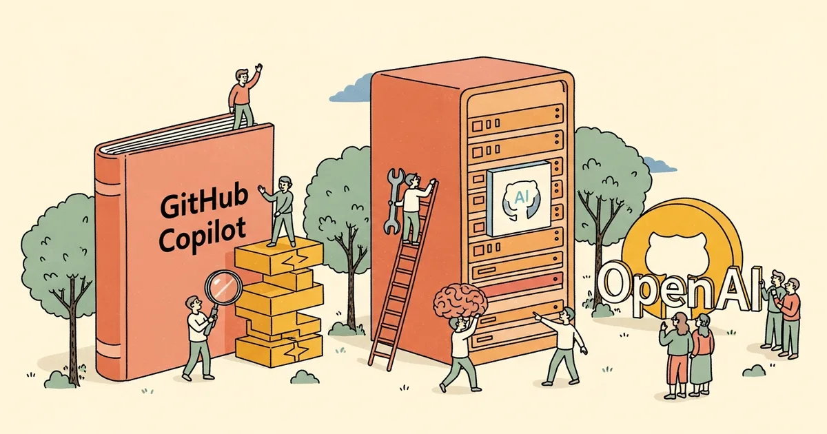 Editorial illustration for: Microsoft Built Its Own AI to Replace OpenAI Inside GitHub Copilot
