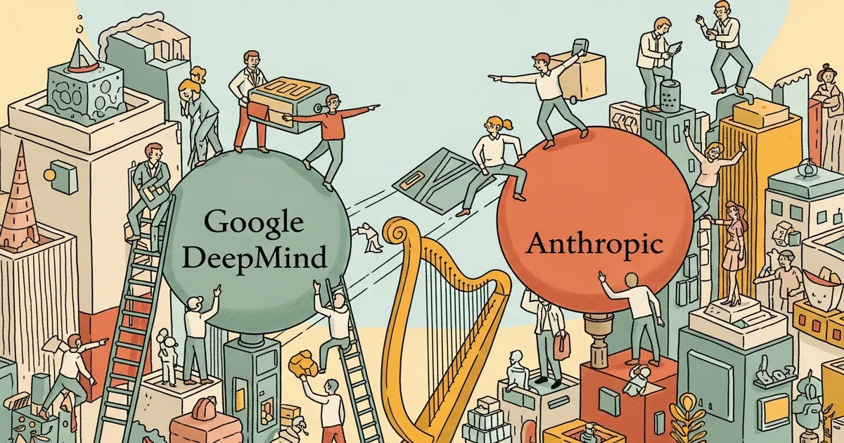 Editorial illustration for: Nobel laureate John Jumper leaves Google DeepMind for Anthropic