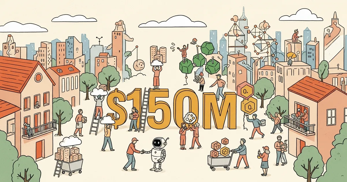Editorial illustration for: OpenAI Launches a Partner Network With $150 Million to Drive Enterprise Adoption