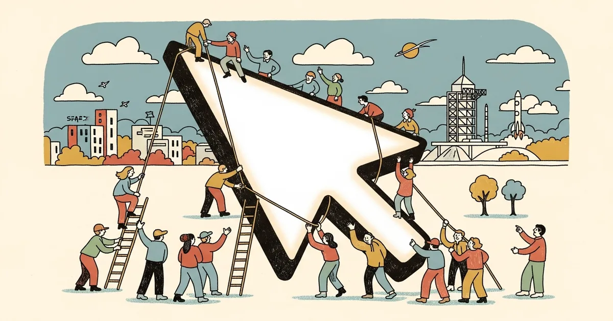 Editorial illustration for: SpaceX Buys Cursor Maker Anysphere for $60 Billion Days After IPO