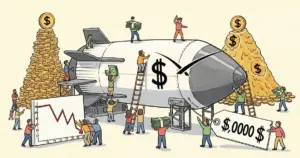 Editorial illustration for: SpaceX Lost $4.28 Billion in Q1 2026 — And Still Wants $1.75 Trillion