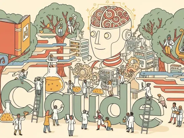 Editorial illustration for: Anthropic Launches Claude Science, a Flagship AI Product for Research