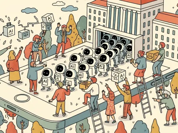 Editorial illustration for: China Just Forced 345 Million People to Say Goodbye to Their AI Companions — The World's First AI